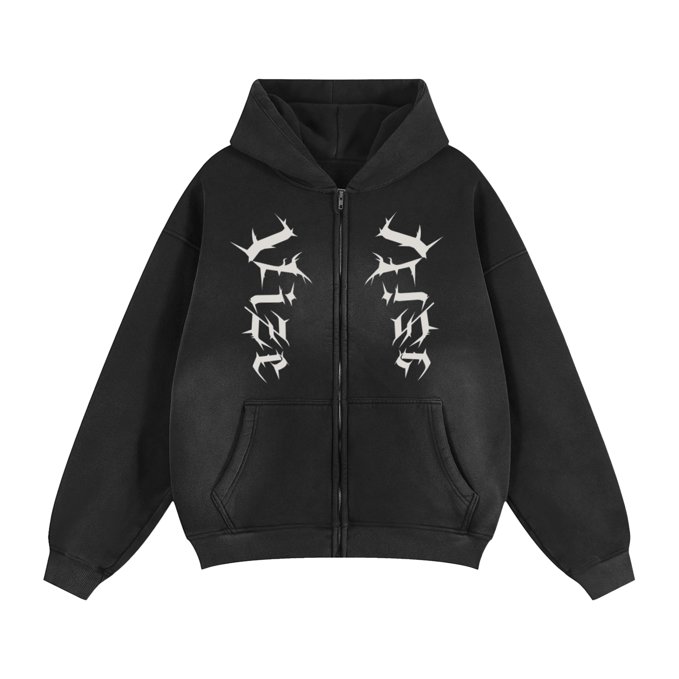 Zip-Through Boxy Hoodie